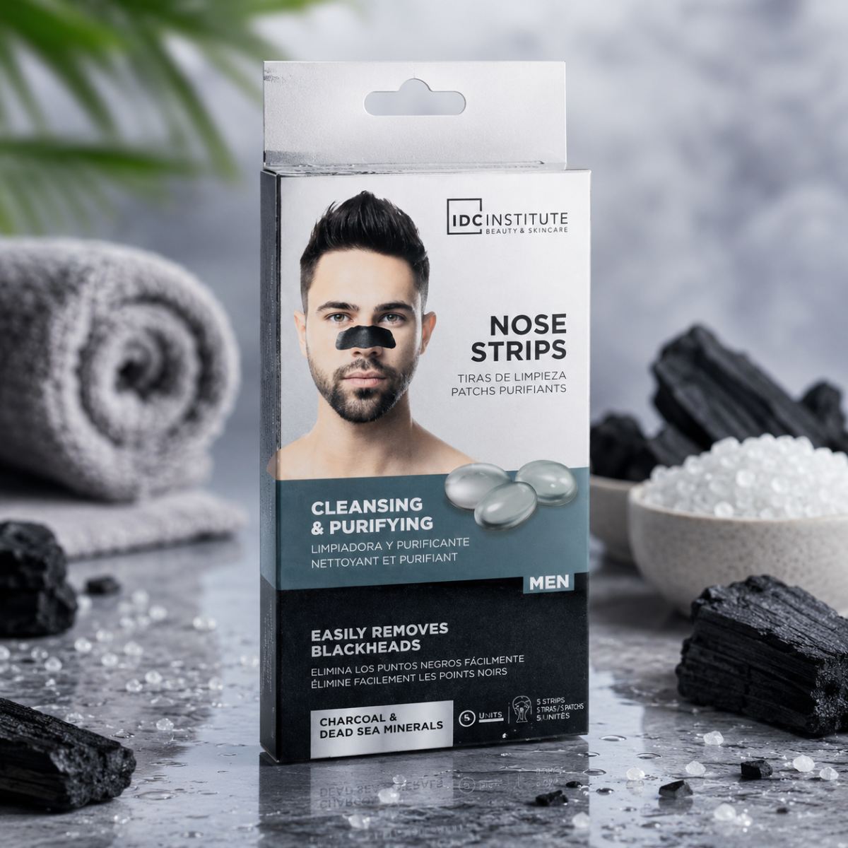 IDC INSTITUTE CLEANSING & PURIFYING NOSE STRIPS FOR MEN - Cerotti Purificanti Naso 5 pz