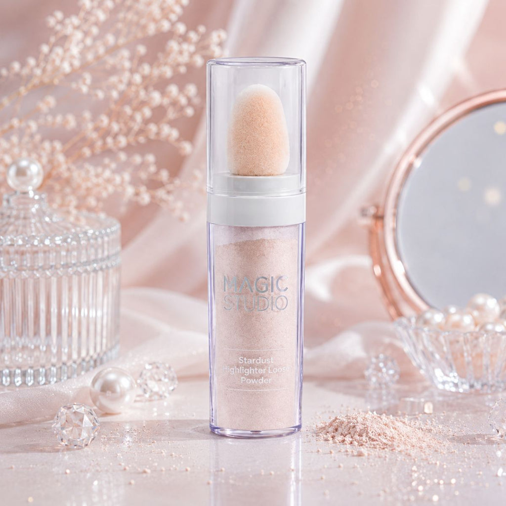 STARDUST HIGHLIGHTER LOOSE POWDER - Illuminante in polvere con applicatore in spugnetta - Liquidò