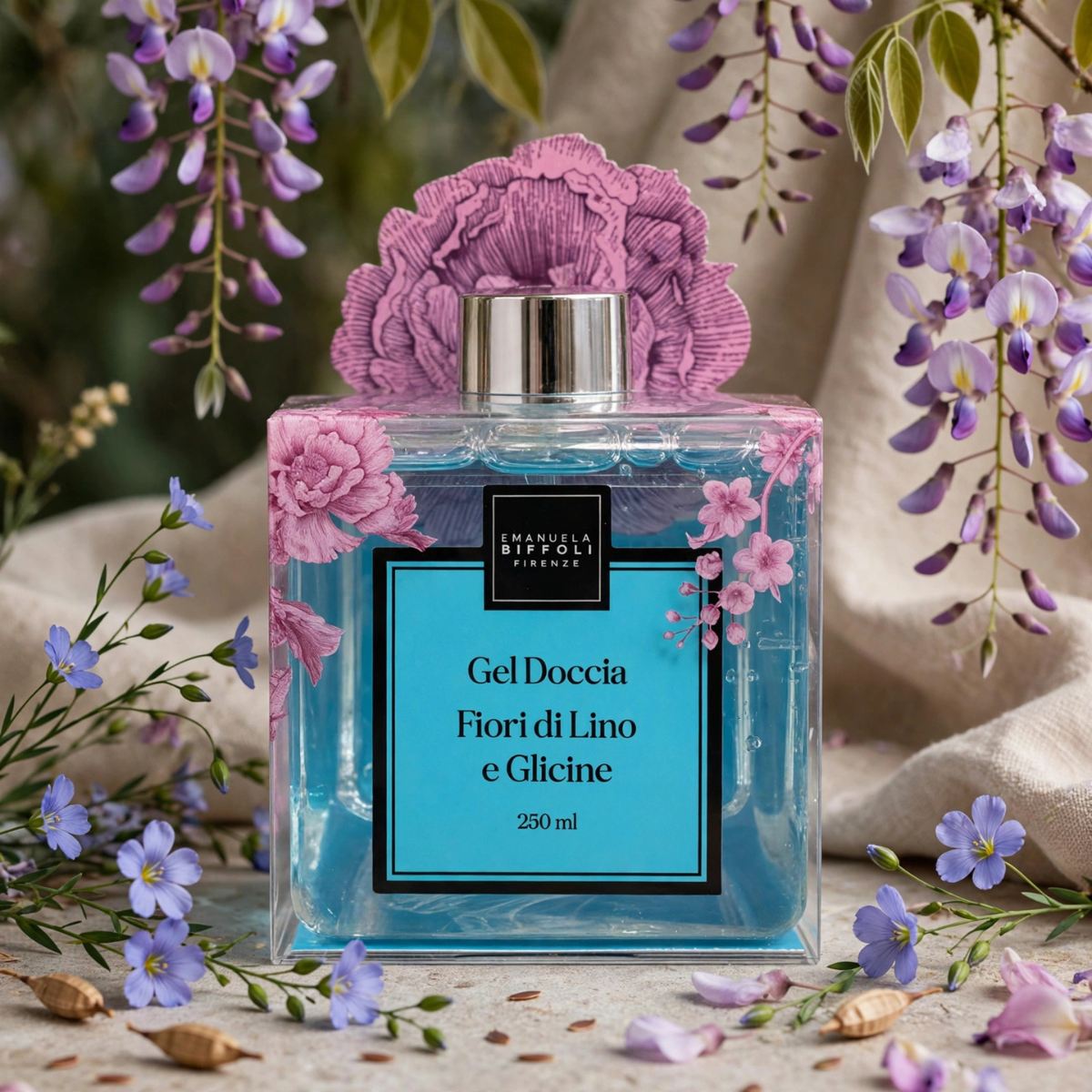 GEL DOCCIA | Fiori di Lino e Glicine 250 ml - Liquidò