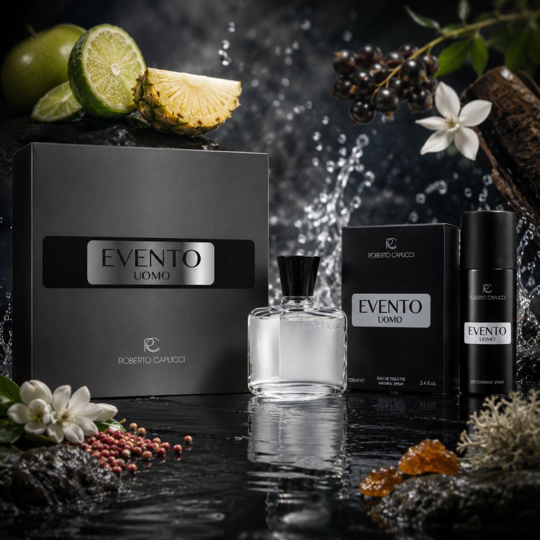 ROBERTO CAPUCCI EVENTO UOMO COFANETTO - After Shave 100ml + Deodorante Spray 150ml