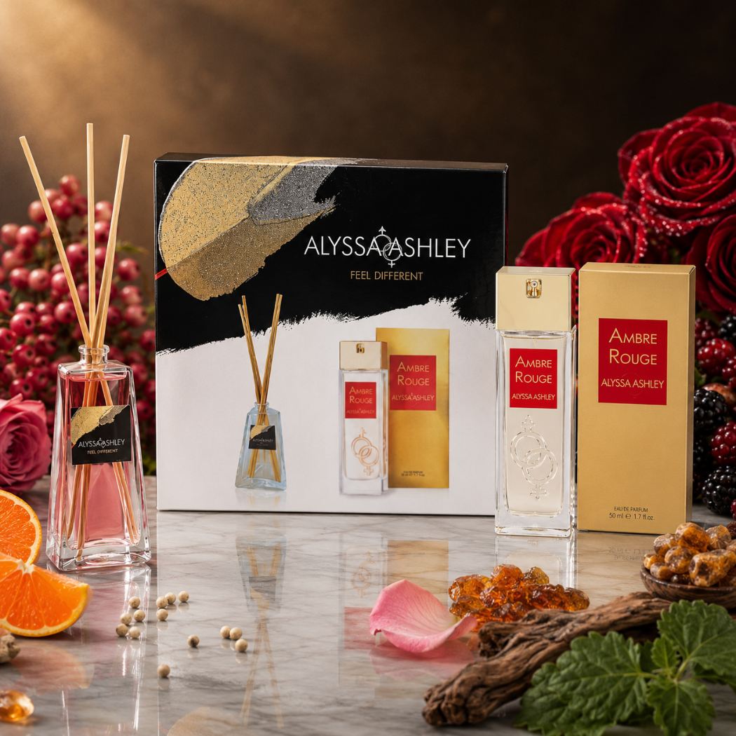 ALYSSA ASHLEY - Ambre Rouge | Set EDP 50ml + Profumatore Ambiente 50ml - Liquidò