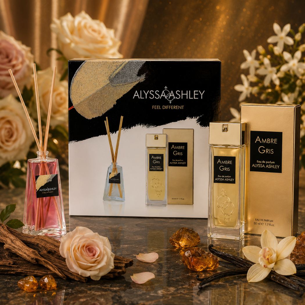 ALYSSA ASHLEY - Ambre Gris | Set EDP 50ml + Profumatore Ambiente 50ml - Liquidò