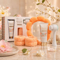 IDC INSTITUTE HOLISTIC BEAUTY FACIAL CLEANSING SET -  Pure Glow Facial Cleansing Gel 75 ml + Spazzola Detergente Viso + Fascia per Capelli Soft-Touch + 2 Polsini Assorbenti Antigoccia