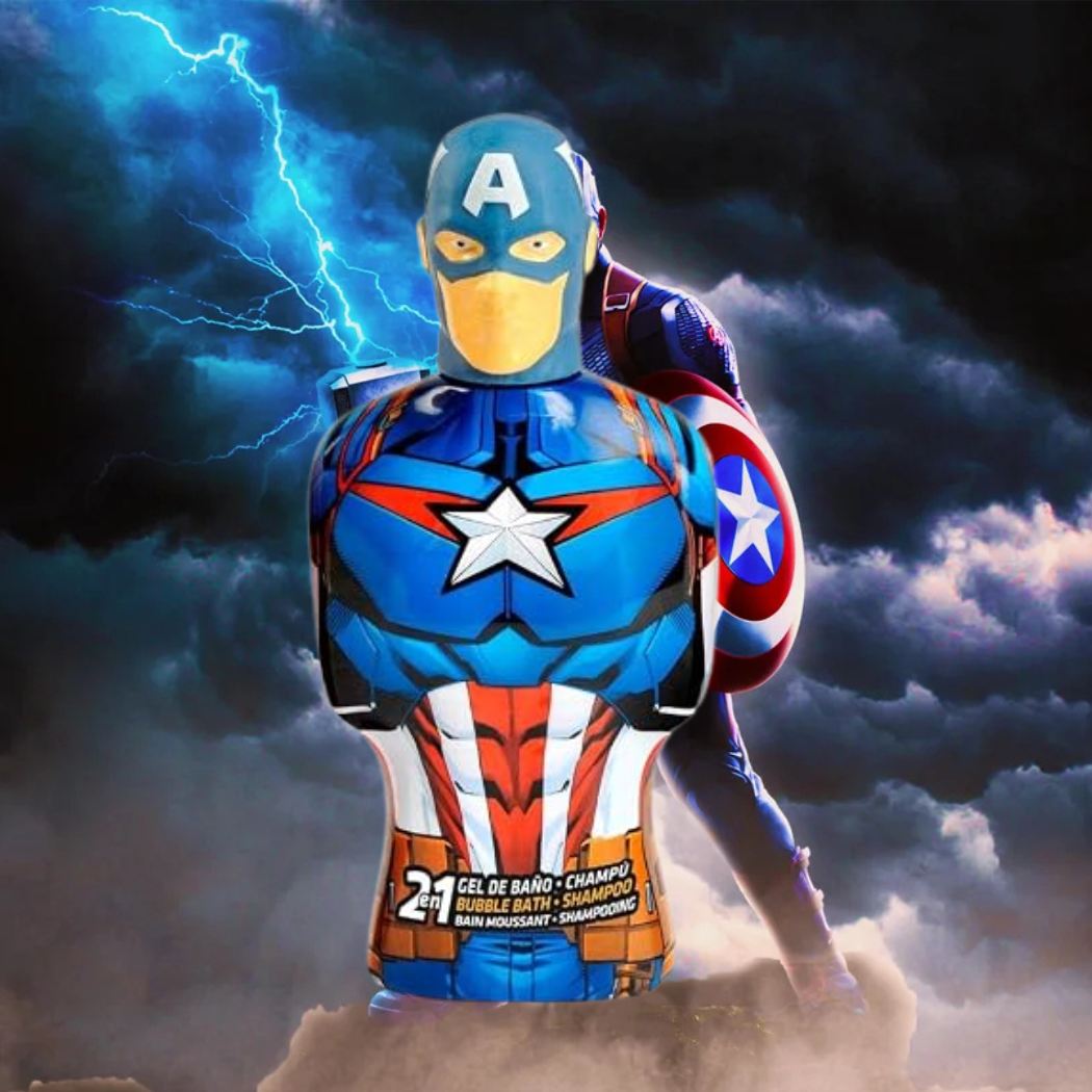 AVENGERS CAPITAN AMERICA 3D - 2in1 Bagnoschiuma & Shampoo 350ml