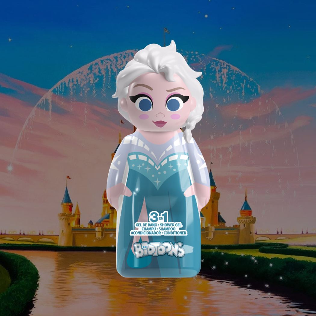 DISNEY PRINCESS FROZEN 3 in 1 - Gel Doccia, Shampoo & Balsamo Con Ventosa 300 ml