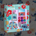 DISNEY STITCH COFANETTO REGALO - Eau de Toilette Spray 20 ml + 1 Palette Lip Gloss con 6 tonalità  + 1 Specchietto compatto da borsa  + 1 Pennellino applicatore