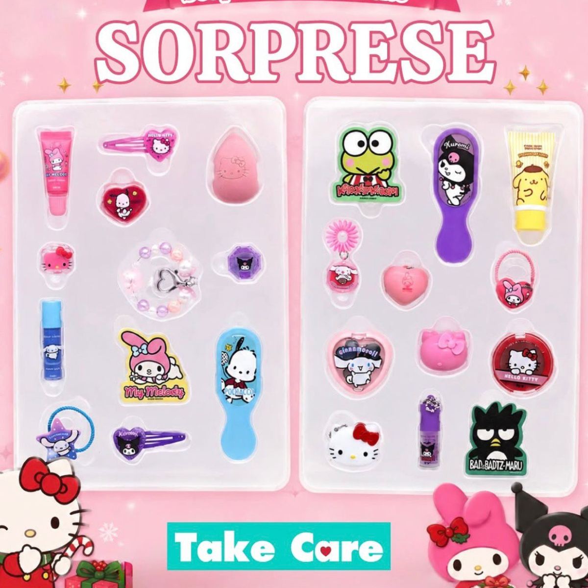 HELLO KITTY AND FRIENDS TAKE CARE CALENDARIO DELL'AVVENTO 24 SORPRESE