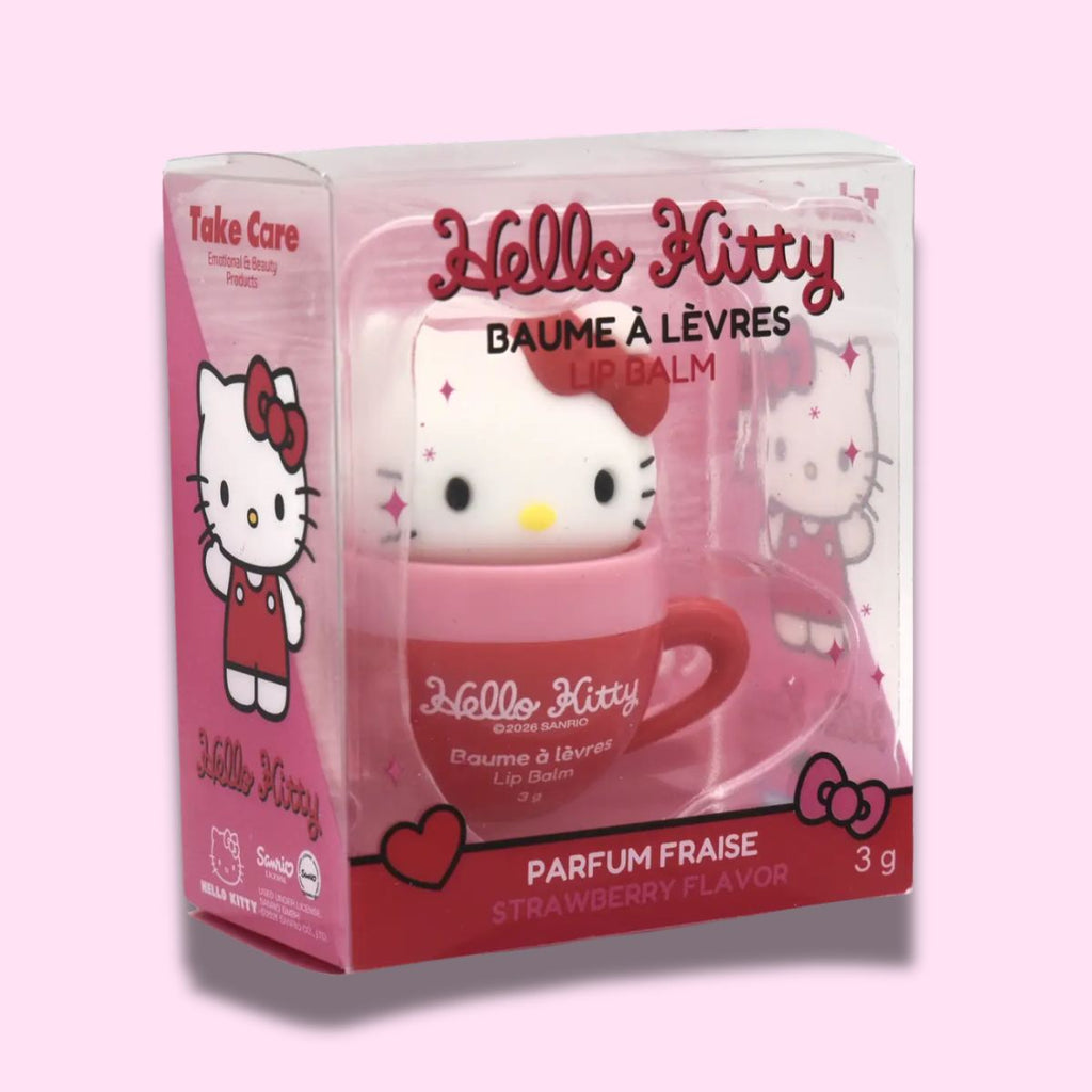 HELLO KITTY FRIENDS CUP LIP BALM TOPPER - Balsamo Labbra Fragola 3 g