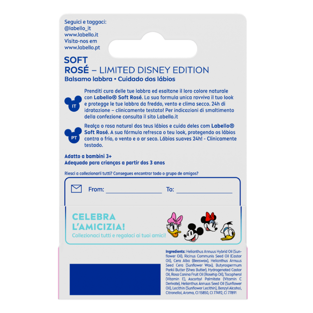 LIMITED DISNEY EDITION - Balsamo labbra Soft rosè