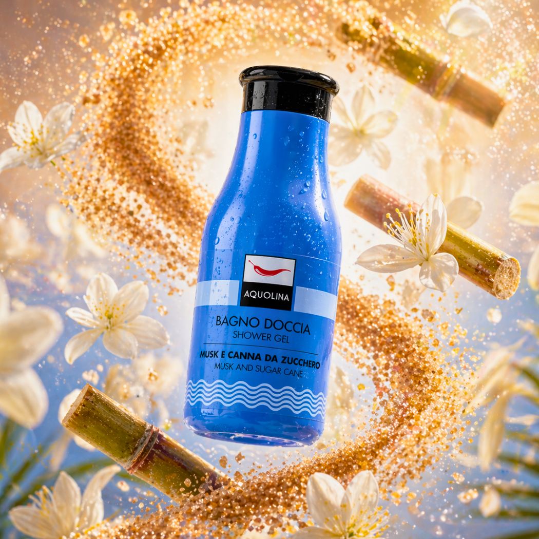 AQUOLINA MUSK E CANNA DA ZUCCHERO - Bagno doccia 250ml