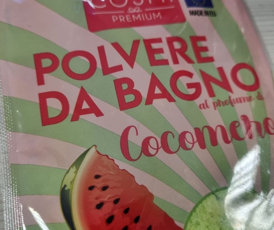 POLVERE DA BAGNO |  effetto superschiuma-delicato profumo al COCOMERO