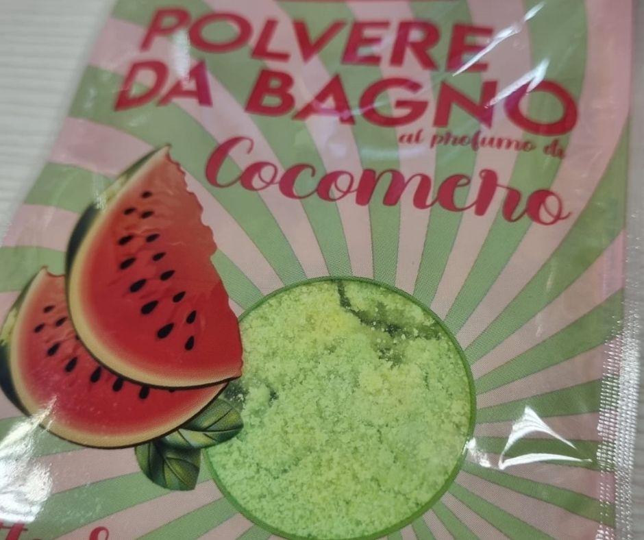 POLVERE DA BAGNO |  effetto superschiuma-delicato profumo al COCOMERO