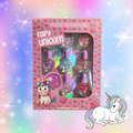 UNICORNO - Confezione regalo da bambini con smalti e lip gloss