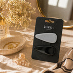 EMANUELA BIFFOLI SET 2 FERMAGLI SOFT TOUCH - Grigio Chiaro e Nero - Liquidò