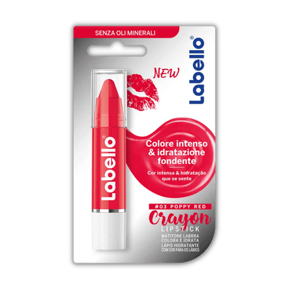 CRAYON LIPSTICK POPPY RED- Matitone labbra idratante color rosso intenso