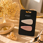 EMANUELA BIFFOLI SET 2 FERMAGLI SOFT TOUCH - Rosa e Bianco - Liquidò