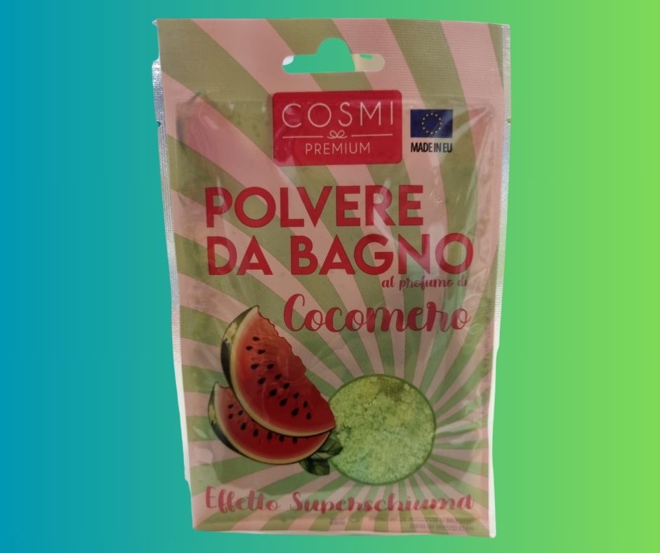 POLVERE DA BAGNO |  effetto superschiuma-delicato profumo al COCOMERO