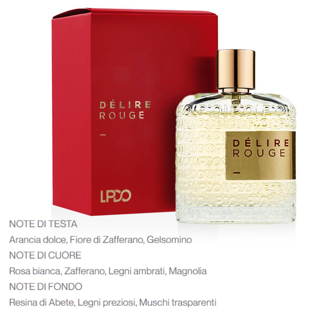LPDO COFANETTO DELIRE ROUGE - Eau de Parfum Intense 100ML + 10ML + Pochette