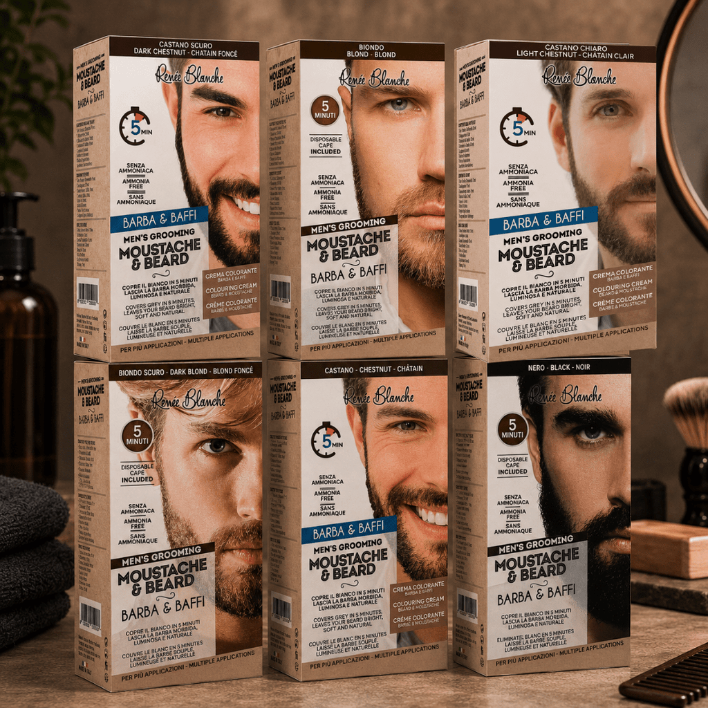 RENEE' BLANCHE MEN'S GROOMING MOUSTACHE & BEARD - Colorazione Barba e Baffi - Liquidò
