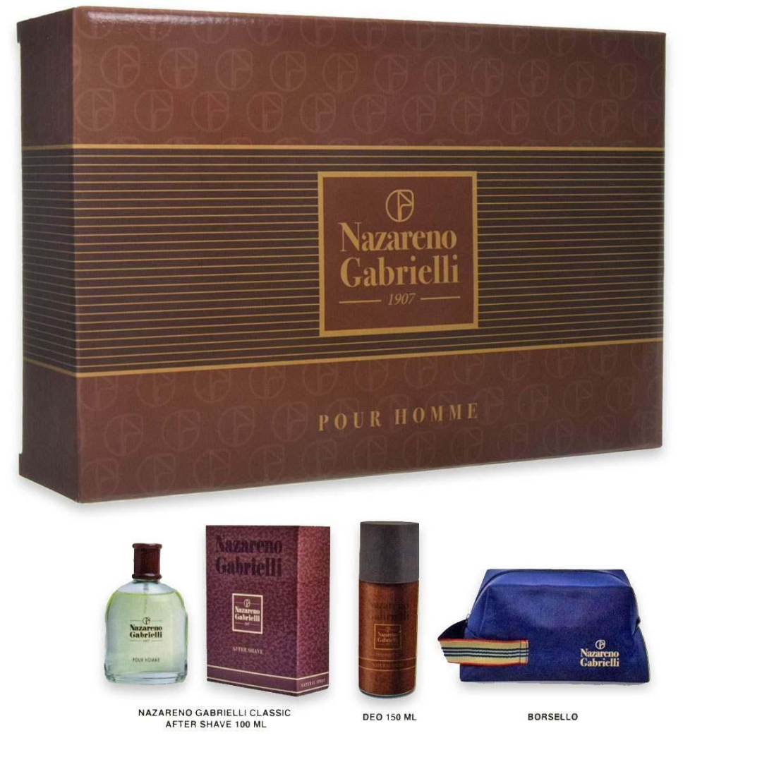 COFANETTO POUR HOMME - After shave da 100ml + Deo 150ml + Borsello