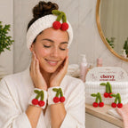 EMANUELA BIFFOLI SET BEAUTY ROUTINE CHERRY - Fascia Capelli + Polsini Skincare - Liquidò