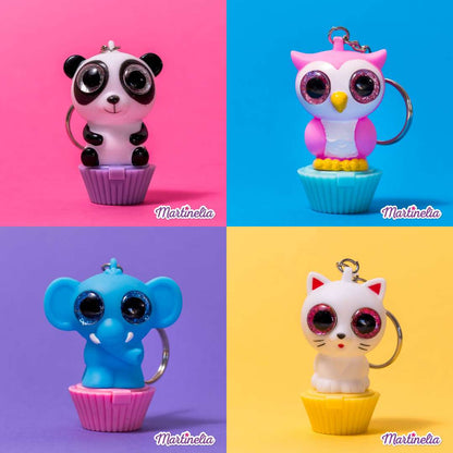 SQUISHNIMALS - Balsamo labbra fruttato con morbido animaletto portachiavi