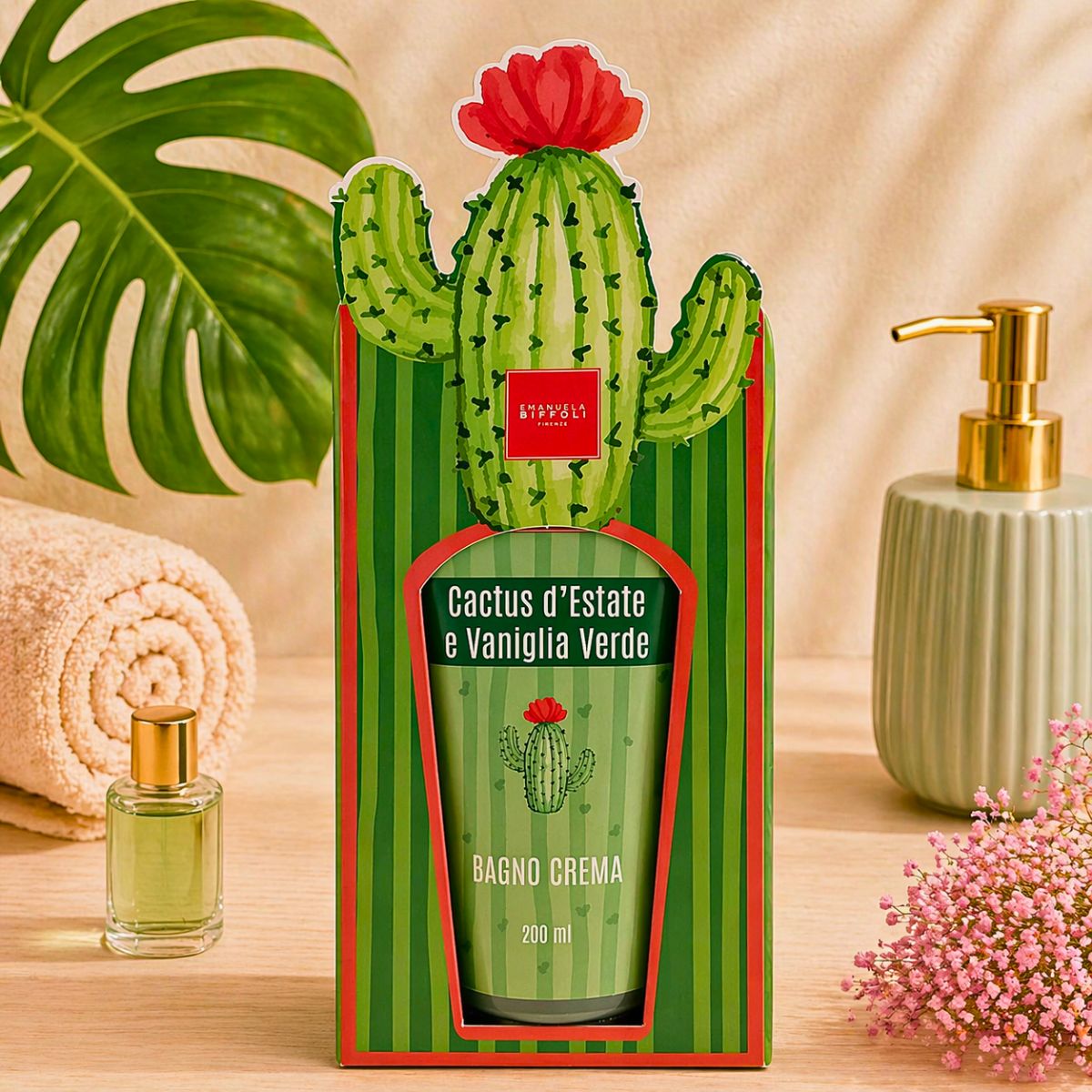 EMANUELA BIFFOLI BAGNOCREMA - Cactus d'Estate e Vaniglia Verde Doccia Crema 200ml