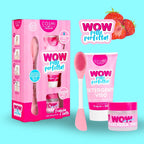 WOW PELLE PERFETTA FARGOLA E LATTE | Kit Trattamento Viso: Detergente Esfoliante & Maschera Purificante + Spazzola Silicone