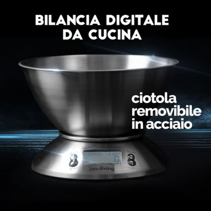 BILANCIA DIGITALE DA CUCINA - In acciaio inossidabile