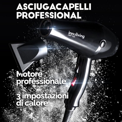 ASCIUGACAPELLI PROFESSIONAL - motore professionale AC  di lunga durata