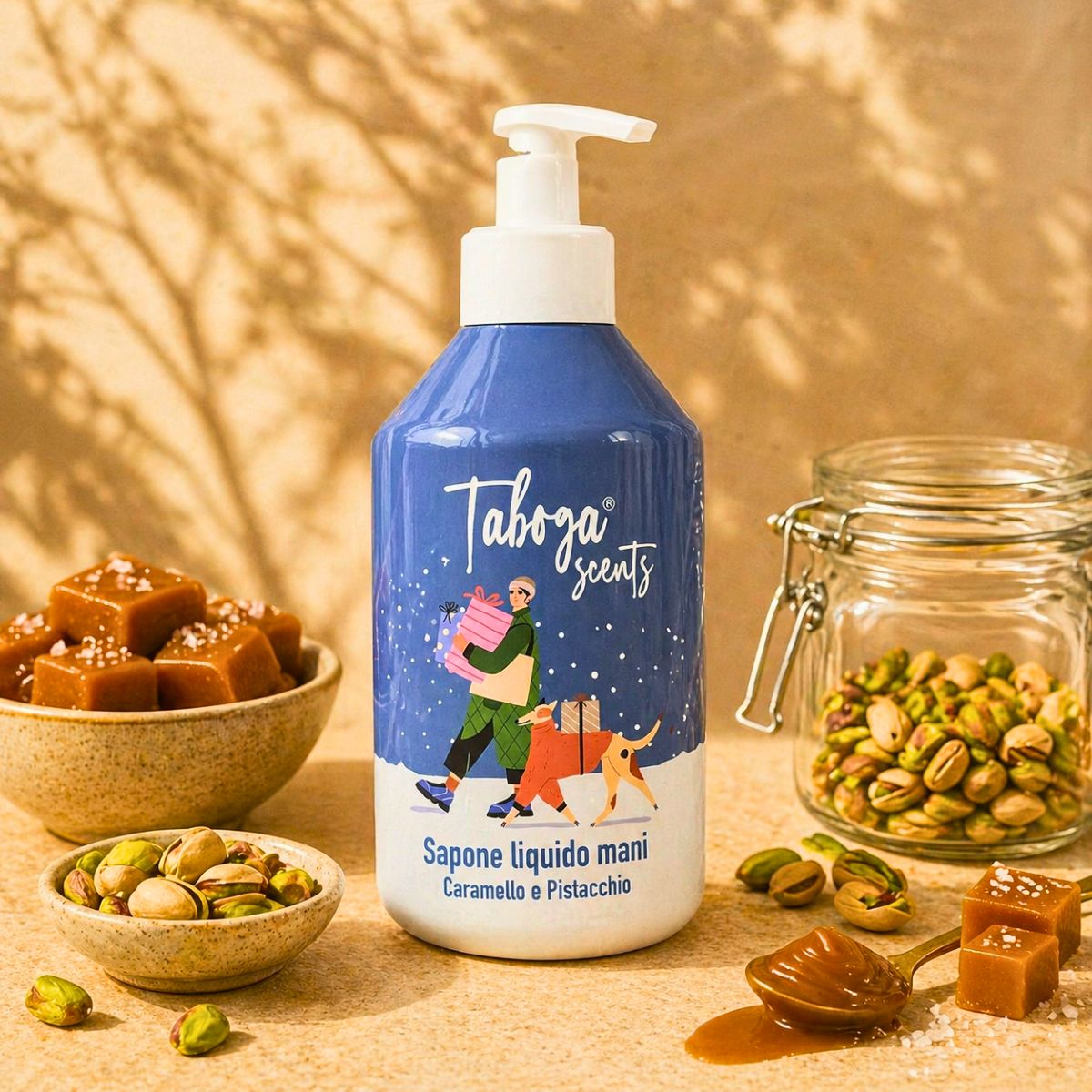 TABOGA SCENTS SAPONE LIQUIDO MANI – Caramello e Pistacchio 280ml