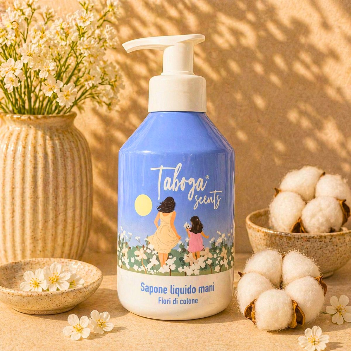 TABOGA SCENTS SAPONE LIQUIDO MANI – Fiori di Cotone 280ml - Liquidò