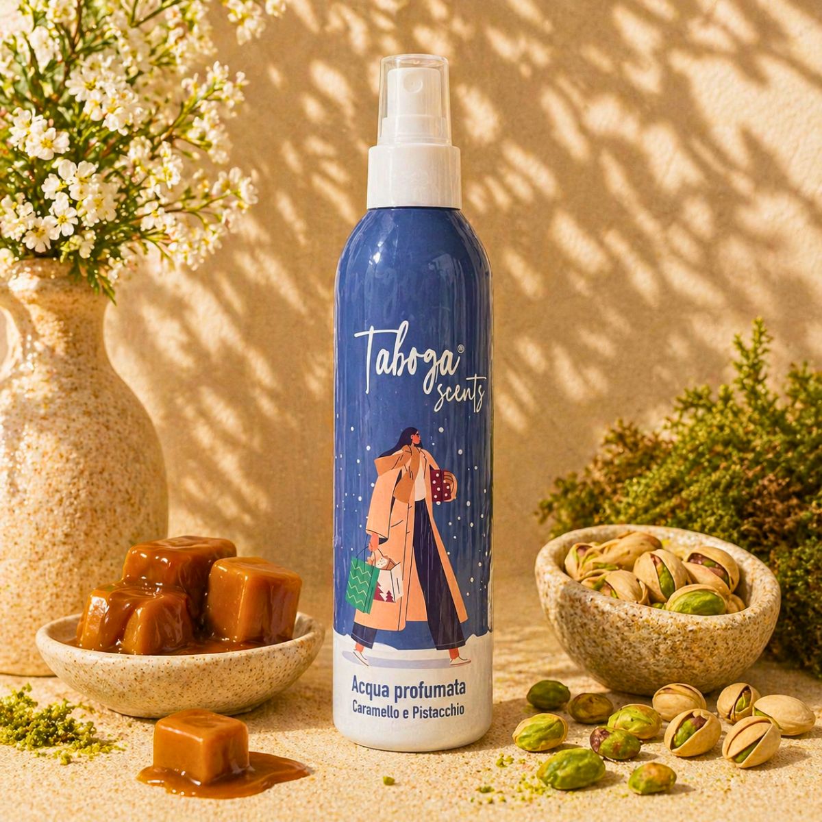 TABOGA SCENTS ACQUA PROFUMATA – Caramello e Pistacchio 200ml