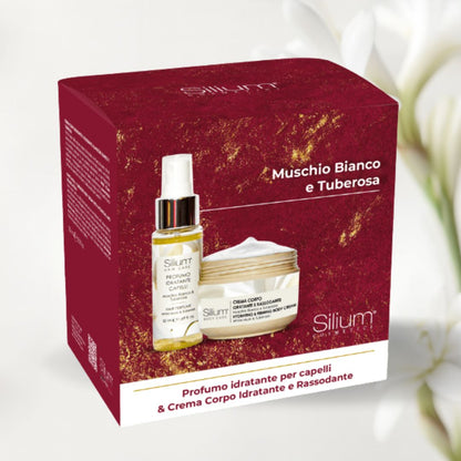 SILIUM COFANETTO MUSCHIO BIANCO & TUBEROSA | Crema Corpo 250ml + Profumo Capelli 50ml