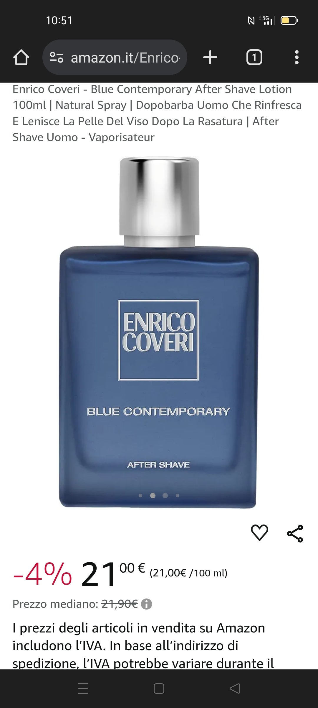 ENRICO COVERI - Contemporary blue After shave 100 ml