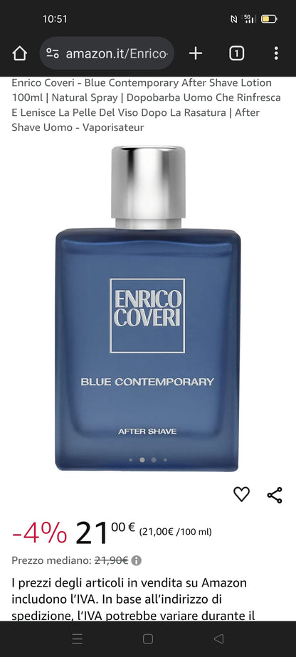 ENRICO COVERI - Contemporary blue After shave 100 ml