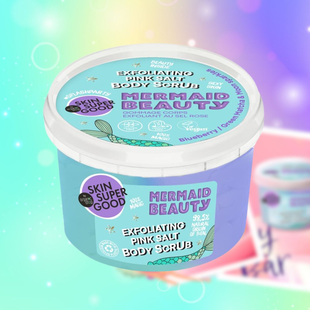 MERMAID BEAUTY | scrub corpo - Con Mirtillo, Matcha e Brillantini di Luna
