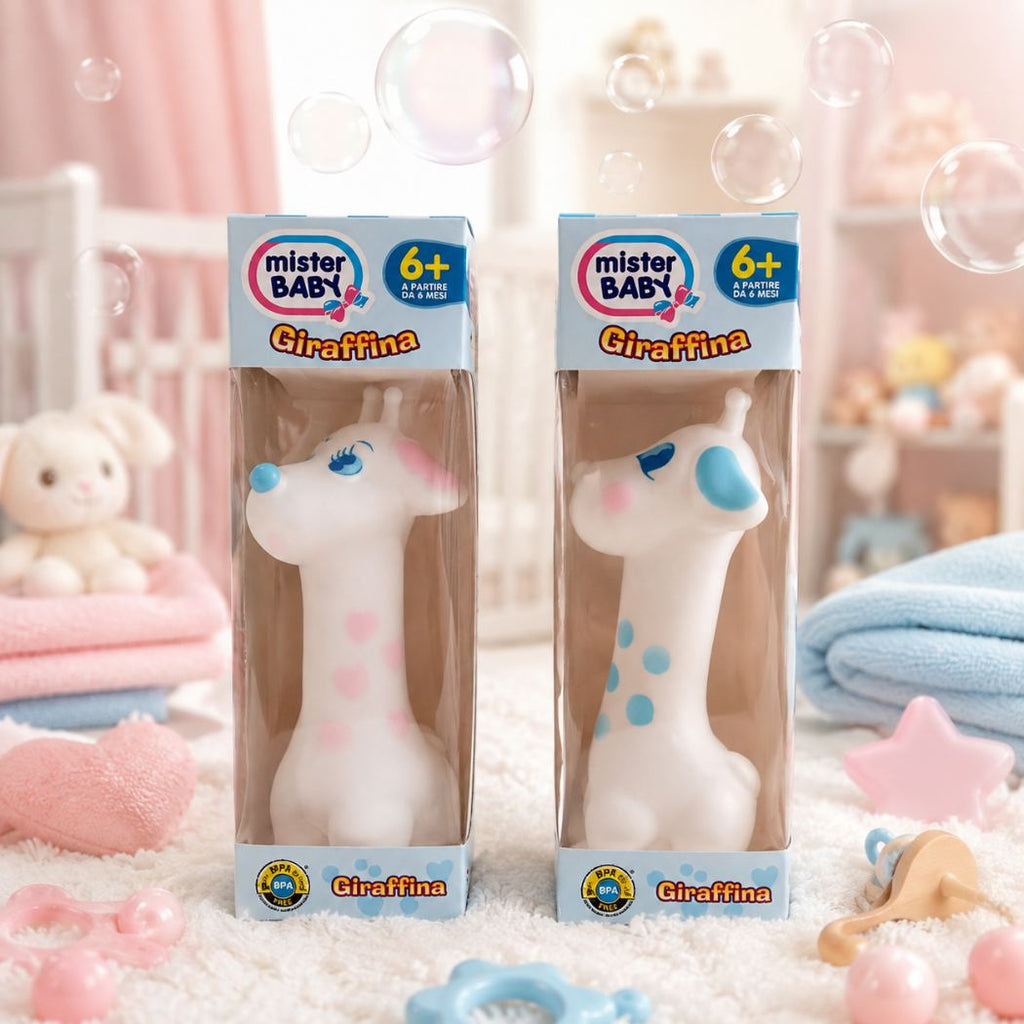 MISTER BABY GIRAFFINA MASSAGGIAGENGIVE 6+ MESI - Versione Femminuccia e Maschietto