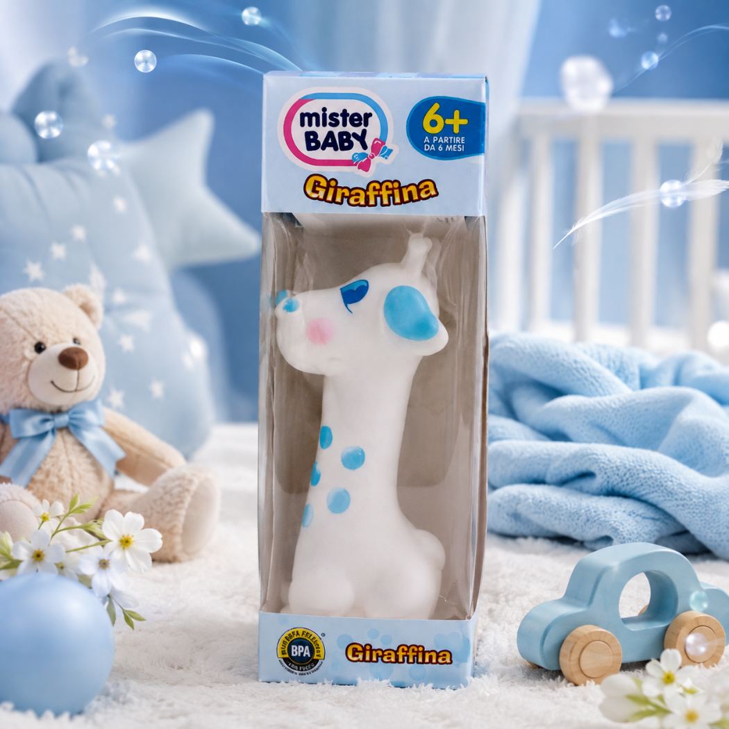 MISTER BABY GIRAFFINA MASSAGGIAGENGIVE 6+ MESI - Versione Femminuccia e Maschietto
