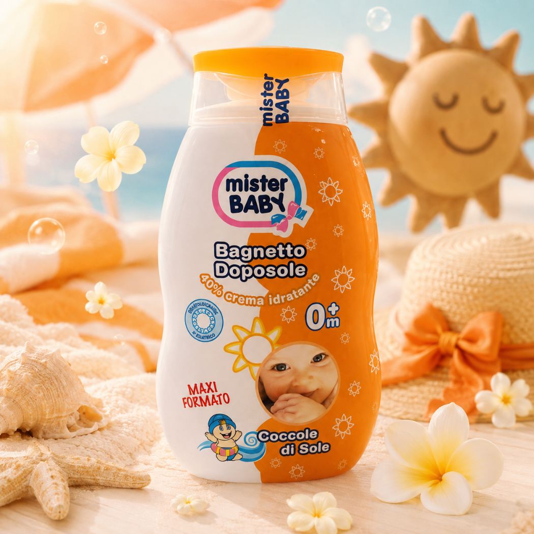 MISTER BABY BAGNETTO DOPOSOLE - Con 40% Di Crema Idratante 200ml