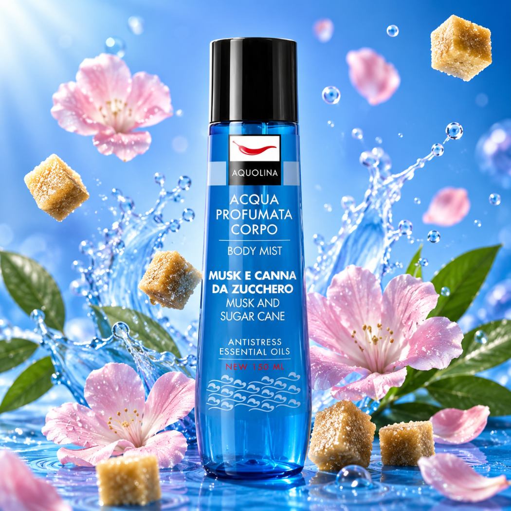 AQUOLINA MUSK E CANNA DA ZUCCHERO - Acqua profumata corpo 150ML - Liquidò