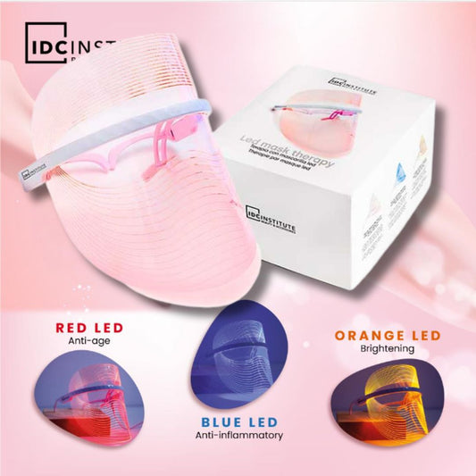 IDC INSTITUTE | Maschera LED Therapy - 3 Funzioni: Anti-età, Antinfiammatorio e Illuminante