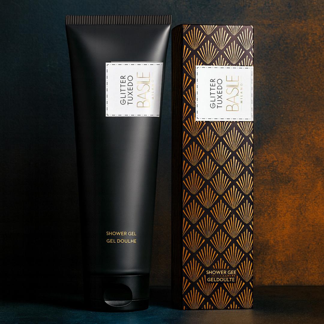 BASILE MILANO GLITTER TUXEDO – ShoweGel Uomo Orientale Speziato 400 ml