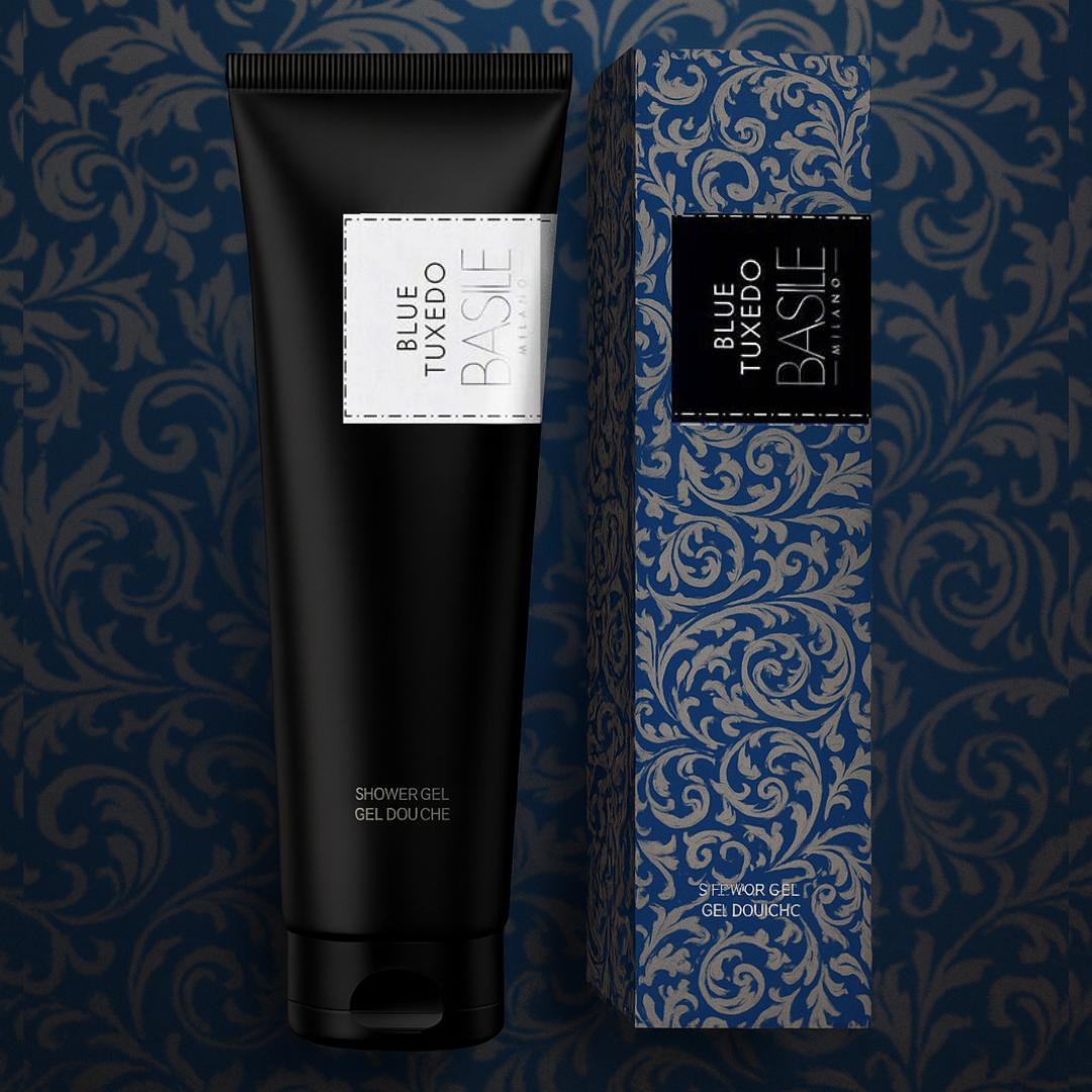 BASILE MILANO BLUE TUXEDO – ShoweGel Uomo Legnoso Speziato 400 ml
