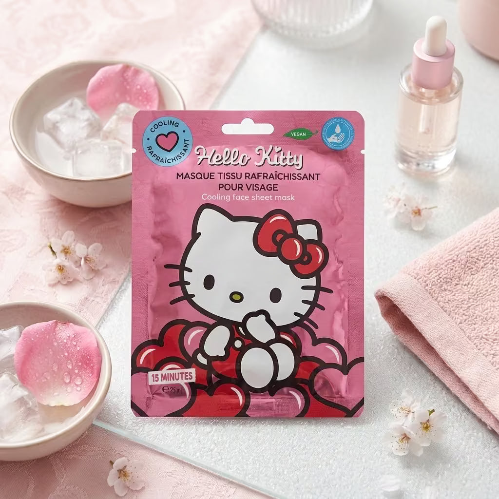 HELLO KITTY MASQUE TISSU RAFRAICHISSANT POUR VISAGE - Maschera Viso 25 ml