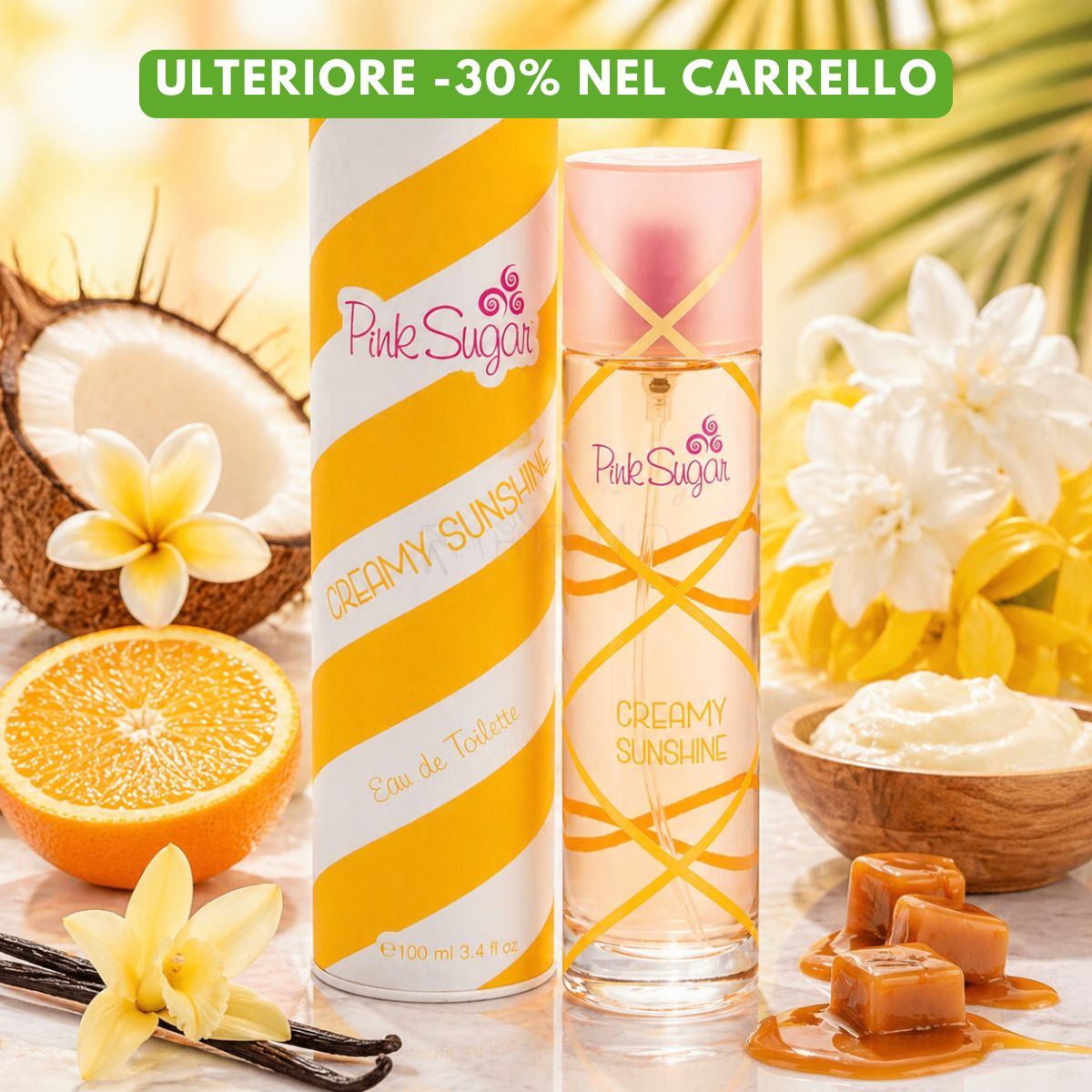 AQUOLINA PINK SUGAR CREAMY SUNSHINE - Eau de Toilette 100ml - Liquidò