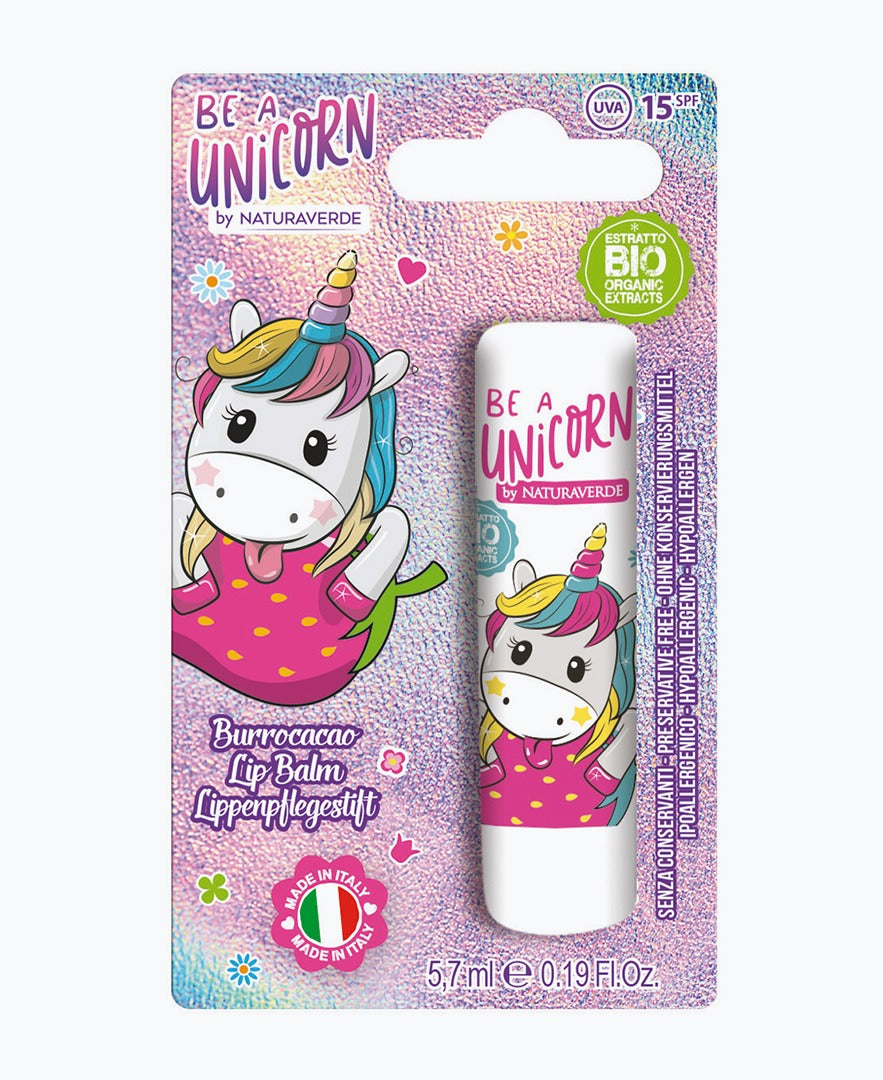 BE A UNICORN - Balsamo labbra alla Fragola con protezione solare SPF15