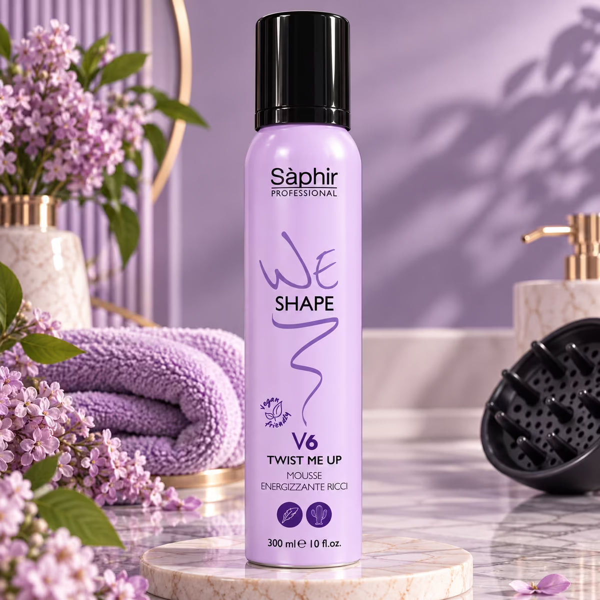 SÁPHIR PROFESSIONAL WE SHAPE V6 TWIST ME UP - Mousse Energizzante Ricci 300ml