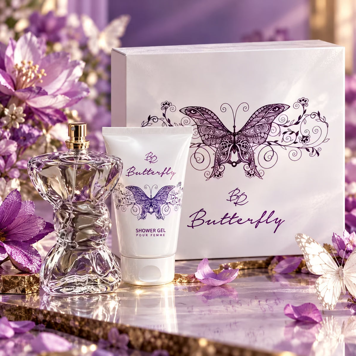BUTTERFLY GIFT SET - Eau De Parfum 80ml + Shower Gel 100ml