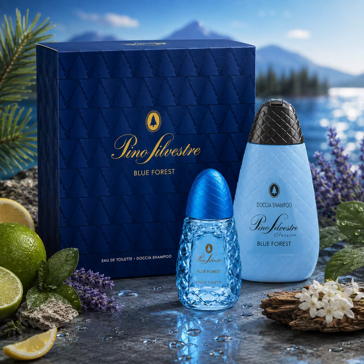 PINO SILVESTRE BLUE FOREST CONFEZIONE - Eau De Toilette 75ml + Shower Gel 400ml
